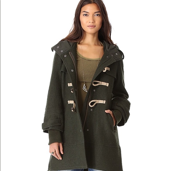 Free People boiled wool military peacoat - Picture 1 of 7